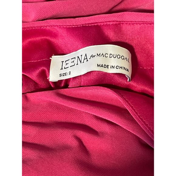 Mac Duggal NEW Size 2 Candy Pink Jersey One Shoulder Draped Back Gown NWT 26512 - Picture 9 of 9